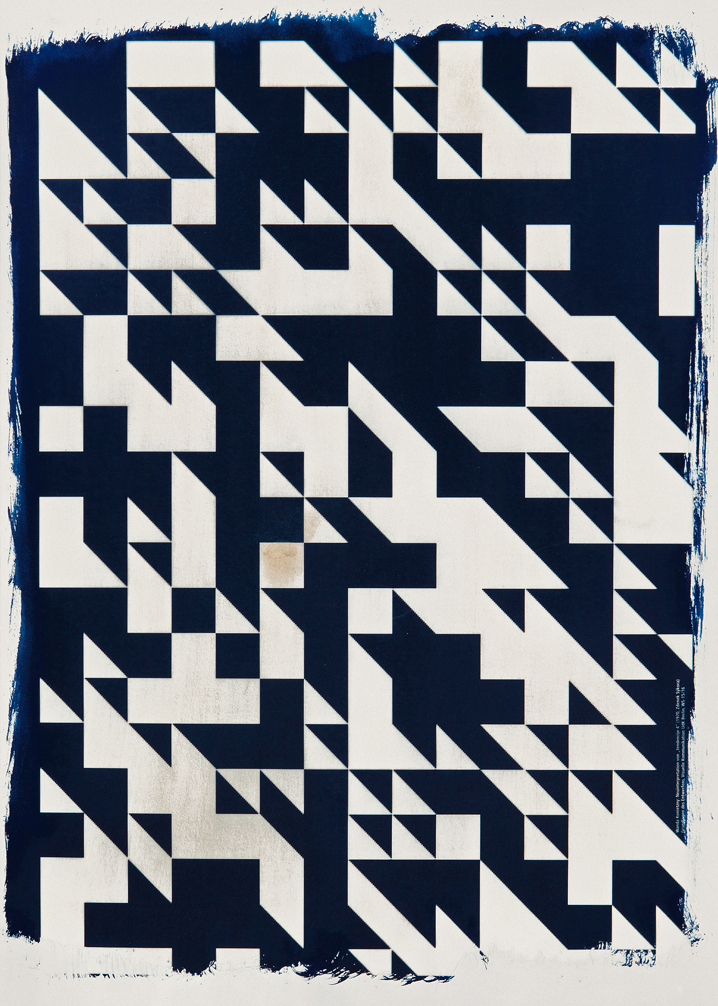 Wanda Konietzny, 42×59,4 cm, Inspiriation: Zdenek Sykora, Black-White-Structure, 1965