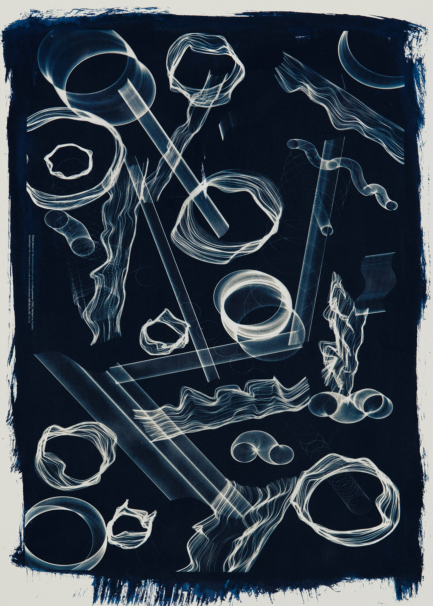 Fritzie Benesch, Inspiration: Prof. Dr. Herbert W. Franke, Oszillogramme/Elektronische Grafiken, 1956–1960