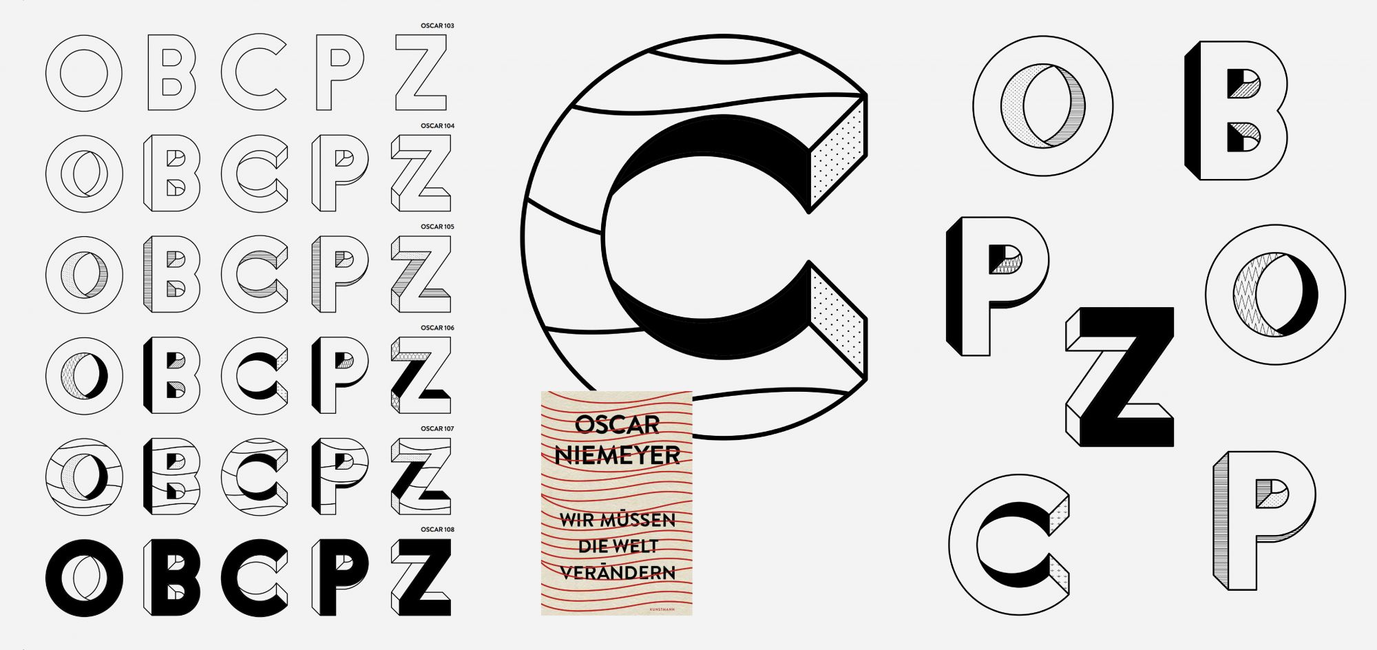 Persönlich verknüpft dieses Cover meine beiden Leidenschaften; Architektur und Visuelle Kommunikation. Die Konstruktion der Schrift habe ich mit ArchiCAD erstellt. Cecilie Parra – Oscar 103–108