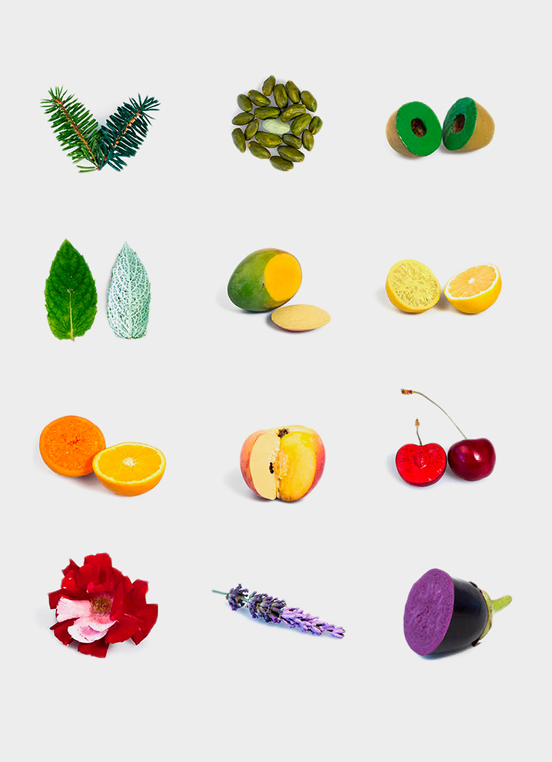 Farbe eines natürlichen Objekts vs. Farbton einer gleichnamigen künstlichen Farbe. Von Samara Hammud, Mascha Kobylenko, Elana Schtulberg.